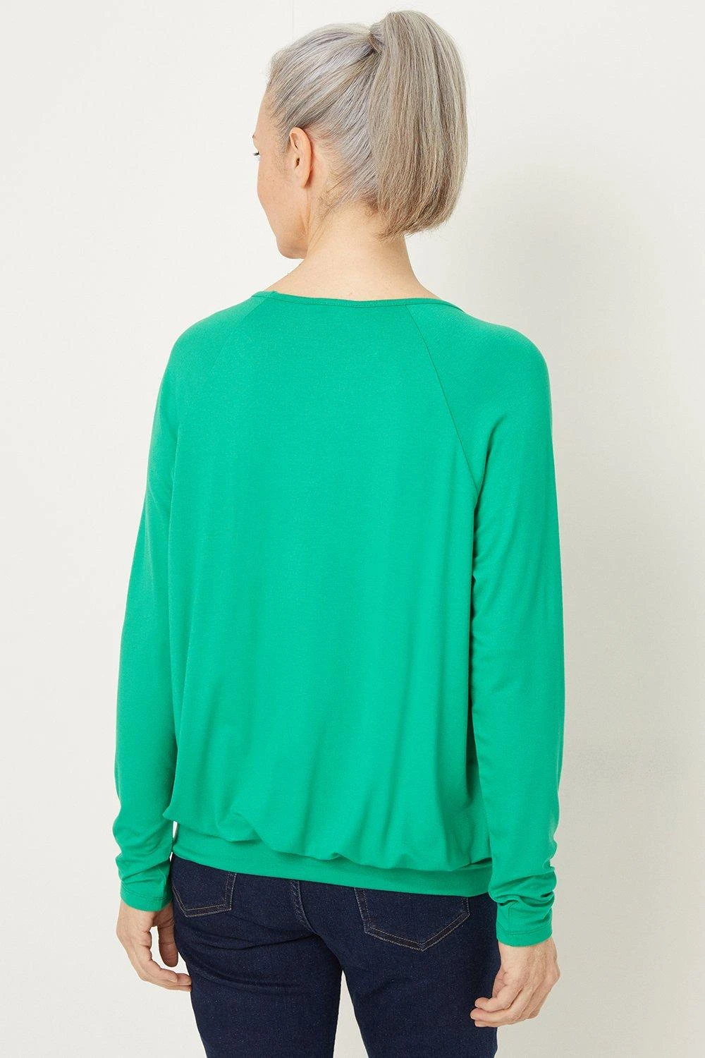 Wallis Green Jersey Bubble Hem Top - Image 3
