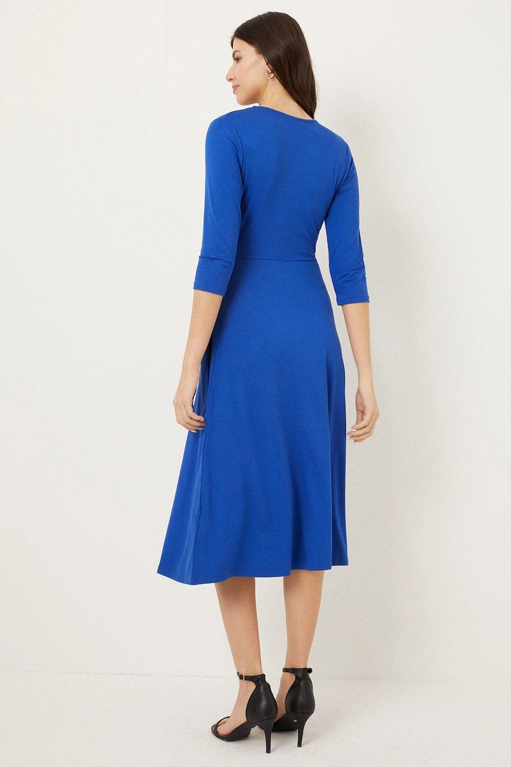 Wallis Cobalt Jersey Buckle Wrap Dress - Image 3