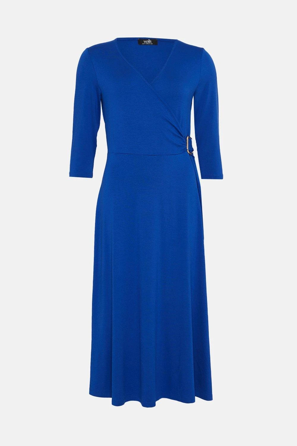 Wallis Cobalt Jersey Buckle Wrap Dress - Image 5