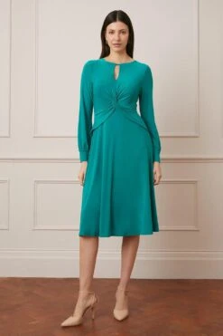 Wallis Twist Detail Keyhole Midi Dress