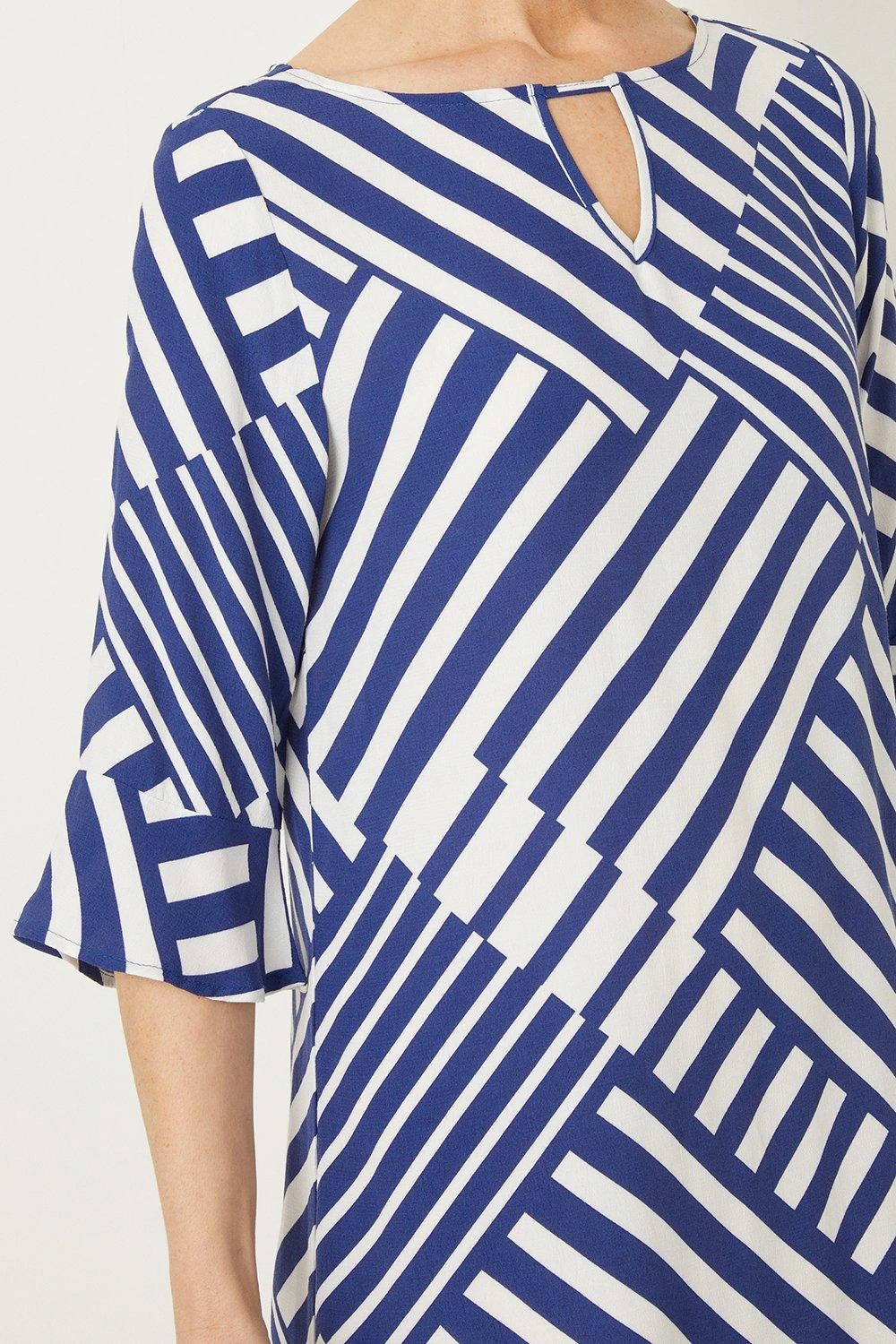 Wallis Navy Stripe Shift Dress - Image 4