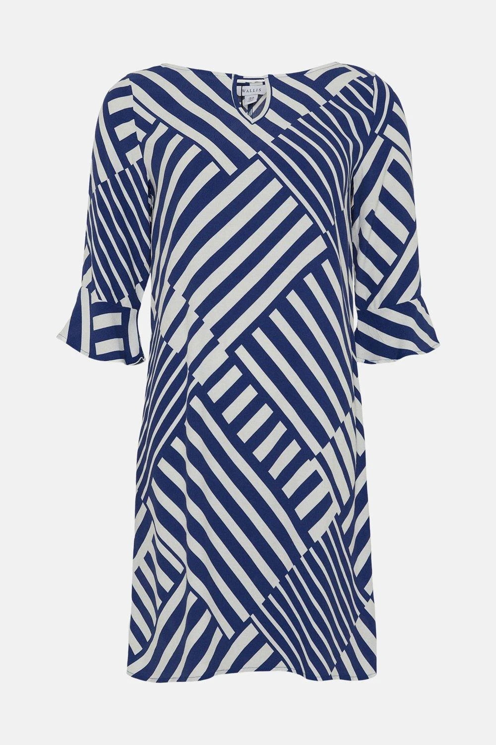 Wallis Navy Stripe Shift Dress - Image 5