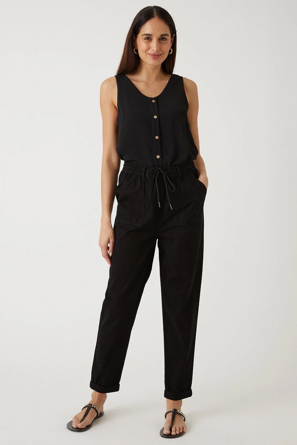 Wallis Elasticated Waist Tapered Trousers