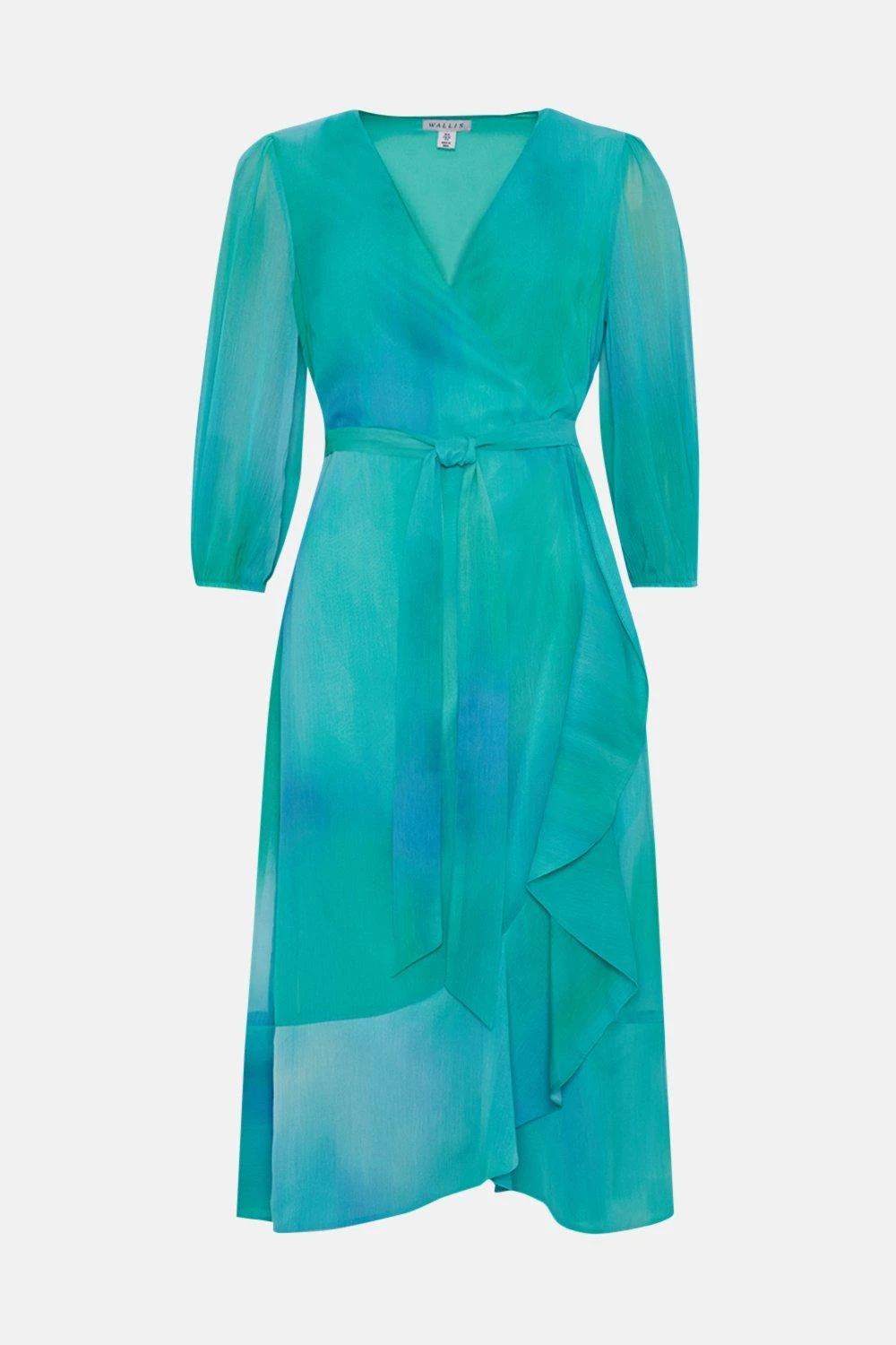 Wallis Petite Green Ombre Wrap Dress - Image 4