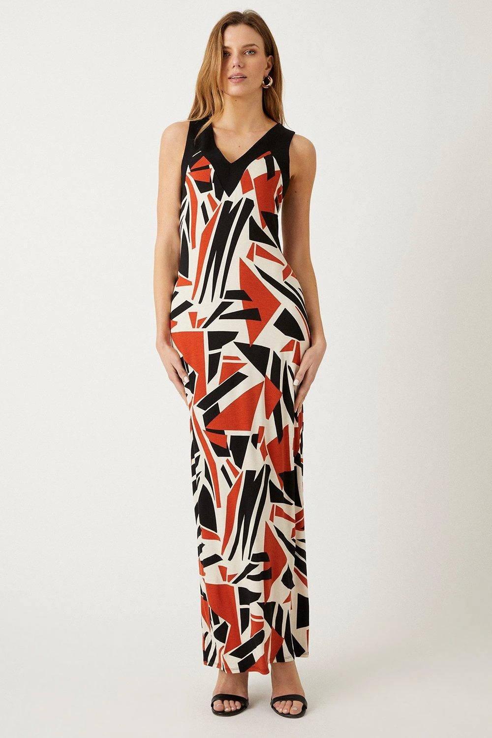 Wallis Multi Abstract Jersey Maxi Dress