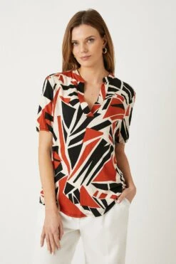 Wallis Multi Abstract Overhead Shirt