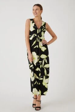 Wallis Black Lily Jersey Midi Dress