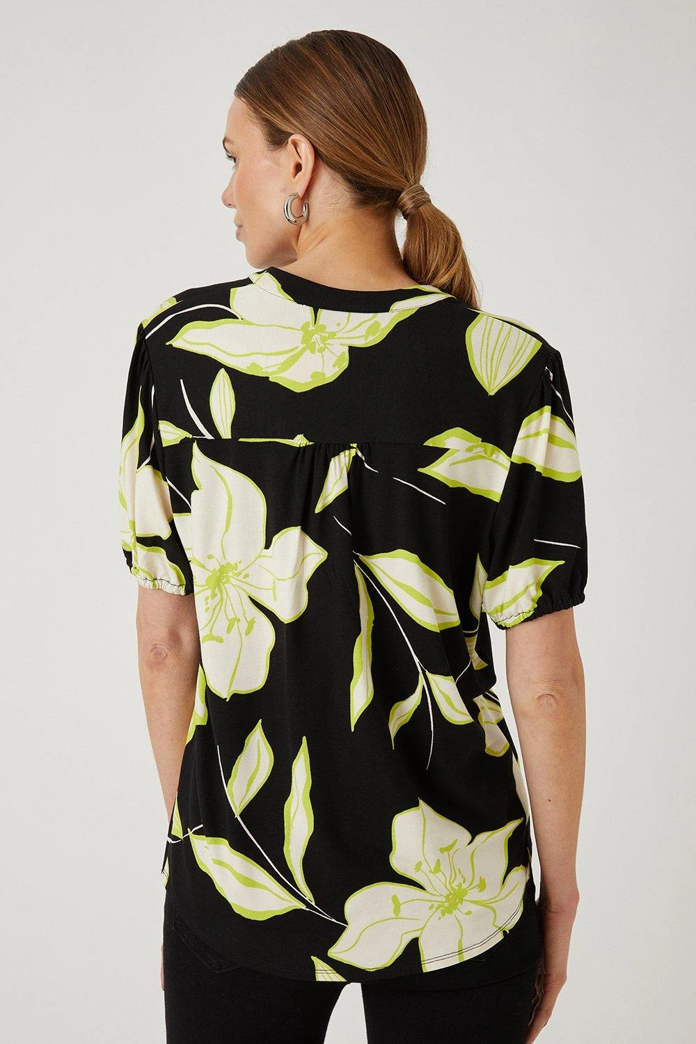 Wallis Black Lily Overhead Shirt - Image 3