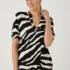 Wallis Black Zebra Overhead Shirt