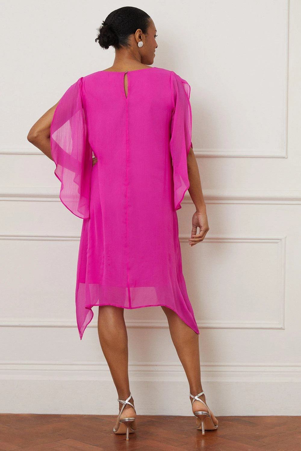 Wallis Hot Fix Split Sleeve Overlay Shift Dress - Image 3