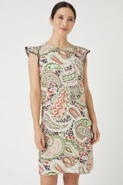 Wallis Sleeveless Paisley Print Shift Dress
