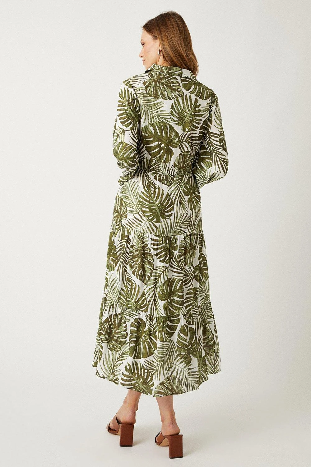 Wallis Tropical Print Smock Midi - Image 3