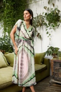 Wallis Zandra Rhodes Geo Contrast Wrap Midaxi Dress