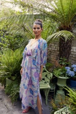 Wallis Zandra Rhodes Jungle Flower Cape Midaxi Dress