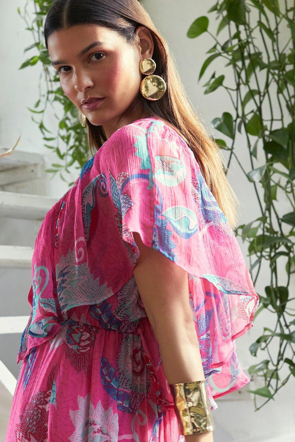 Wallis Zandra Rhodes Jungle Flower Ruffle Midaxi Dress - Image 2