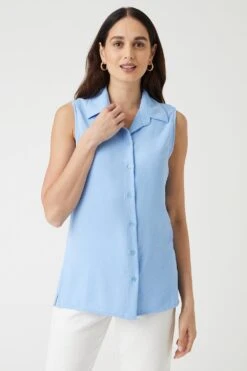 Wallis Sleeveless Button Through Shirt