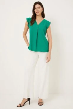 Wallis Sleeveless Frill Shell Top