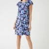 Wallis Navy Floral Jersey Shift Dress