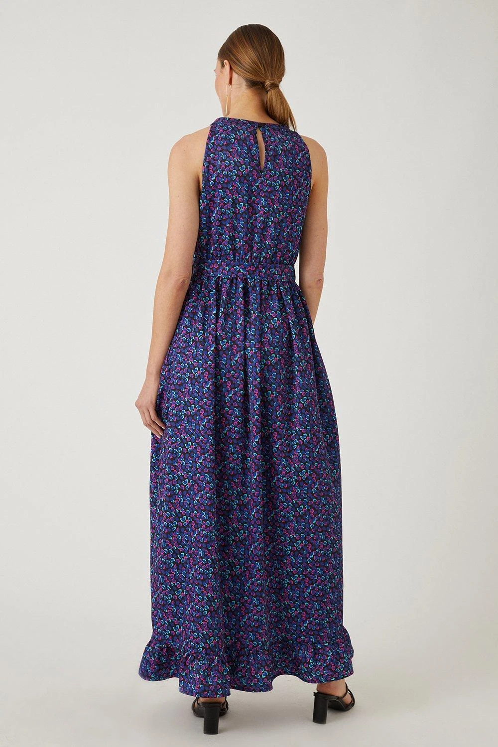 Wallis Satin Halter Printed Maxi Dress - Image 3