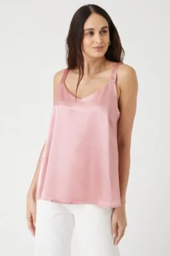 Wallis Satin V Neck Cami Top
