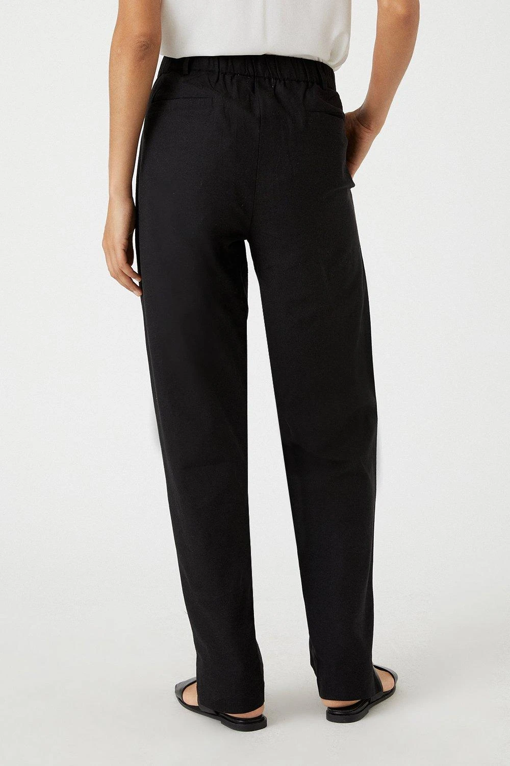 Wallis Petite Linen Look Tapered Trousers - Image 3