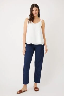 Wallis Tapered Linen Look Trousers