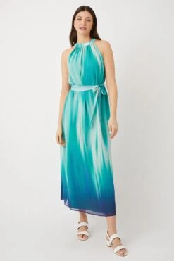 Wallis Tall Aqua Ombre Maxi Dress