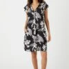 Wallis Petite Mono Palm Shift Dress