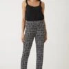 Wallis Black Geo Jersey Tapered Trousers