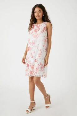 Wallis Petite Coral Floral Shift Dress
