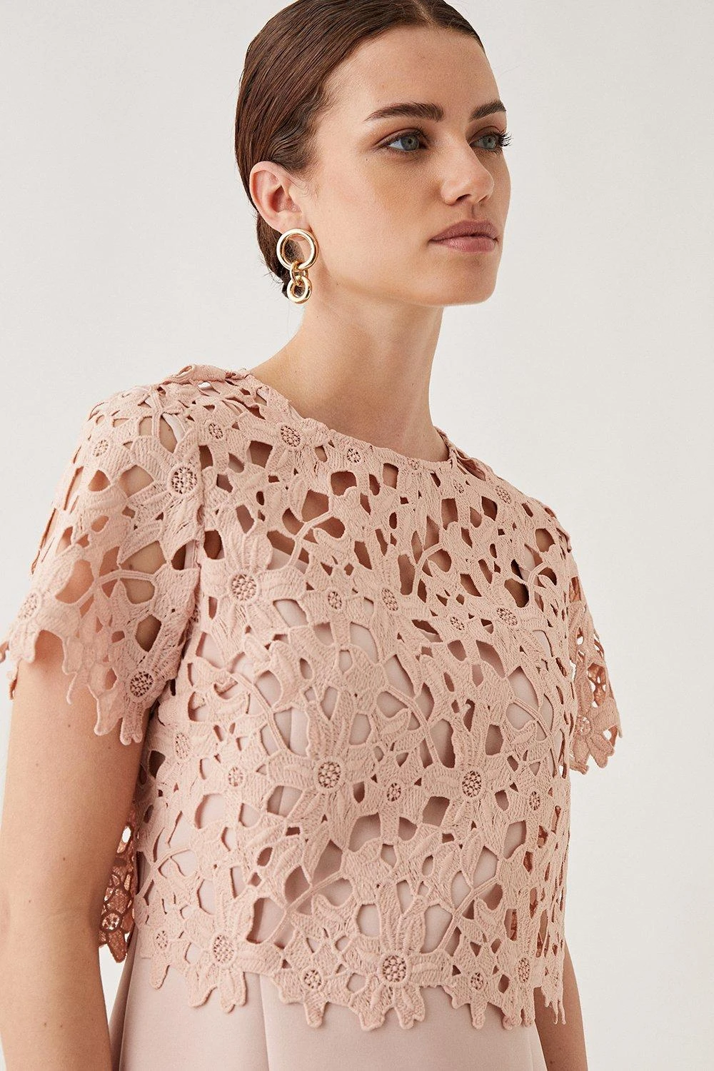 Wallis Petite Lace 2 In 1 Overlay Midi Dress - Image 3