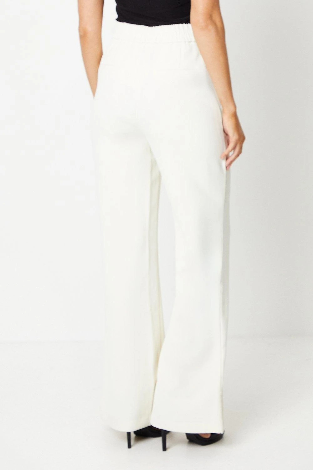 Wallis Ivory Double Button Wide Leg Trousers - Image 3