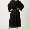 Wallis Black Volume Sleeve Maxi Dress