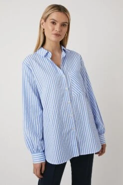 Wallis Blue Striped Pocket Shirt