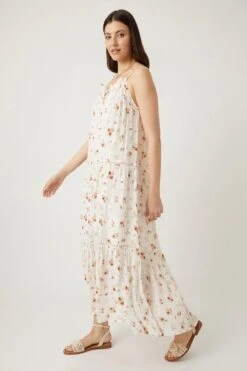 Wallis Ditsy Floral Crinkle Viscose Sundress Maxi
