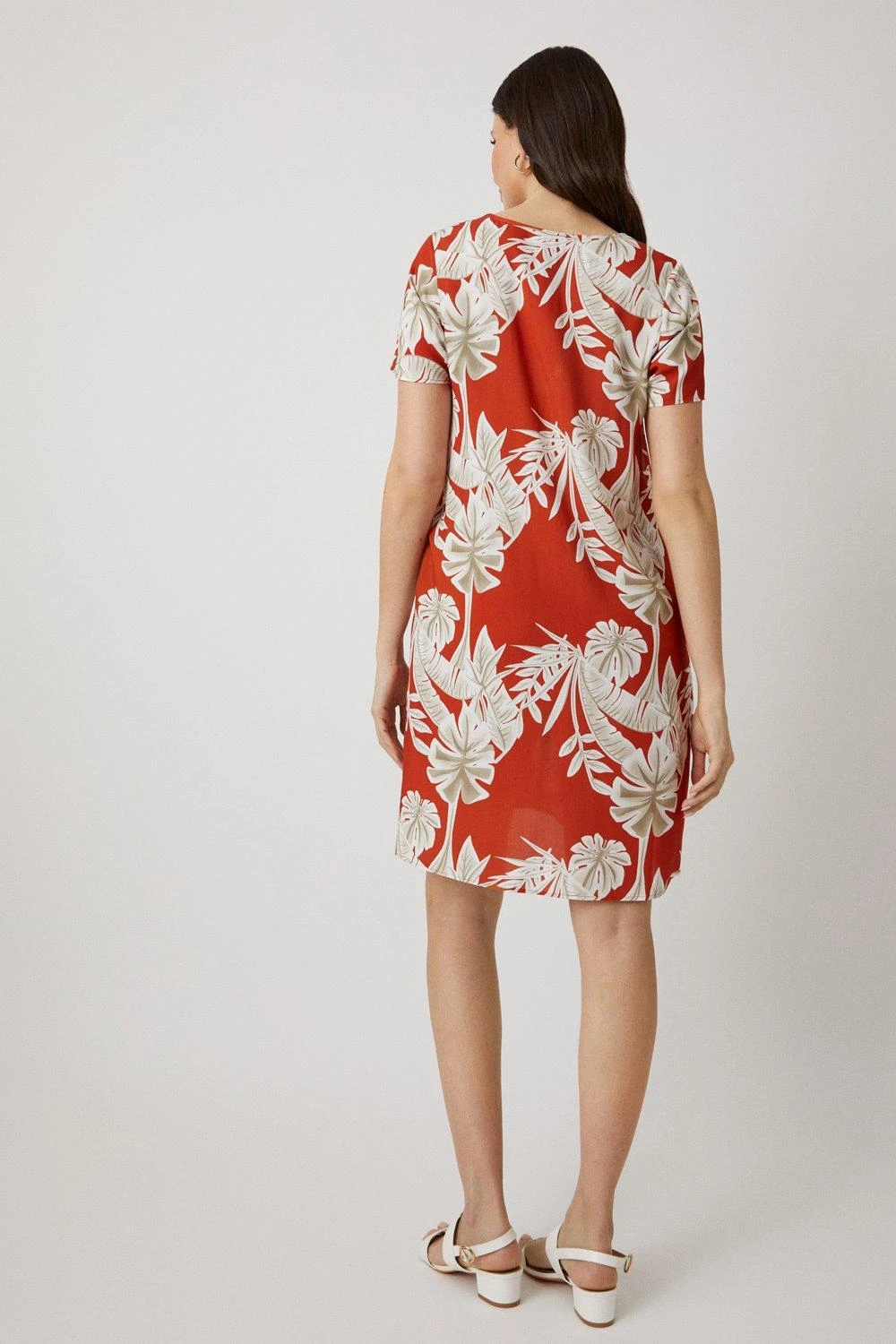 Wallis Orange Tropical Shift Dress - Image 3