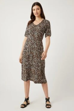 Wallis Tall Animal Jersey Midi Dress